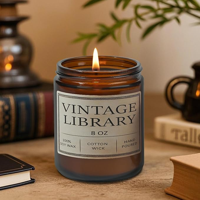 Book Lover Candles, Book Lovers Gift Ideas, Candle for Women, Reading Gifts, Birthday Gifts, Holiday, Scented Candles for Men, Women, Librarian