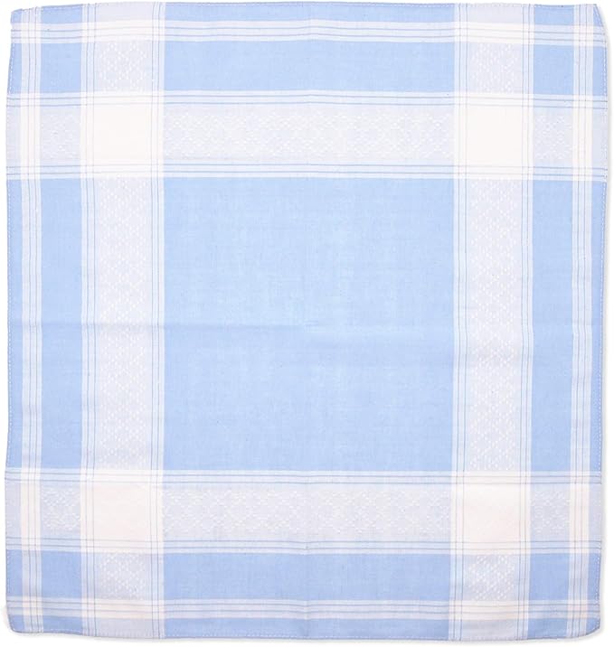 Soft Cotton Handkerchiefs for Men with Elegant Pattern in Assorted Color, 16 inches Large hankies