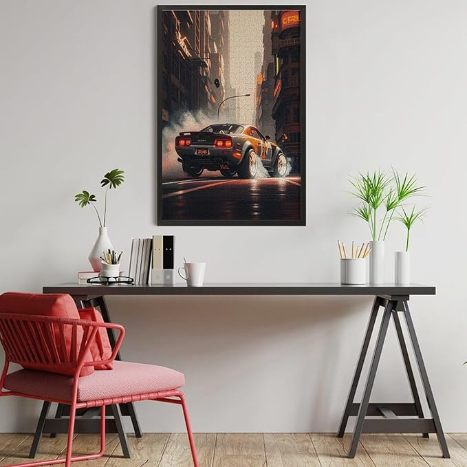 Jigsaw Puzzles for Adults 1000 Piece - Cool Sports Car Wooden Puzzles, Stress Relief Games, Funny Puzzles，Unique Gifts for Wall Art，Family Puzzles，Educational Games