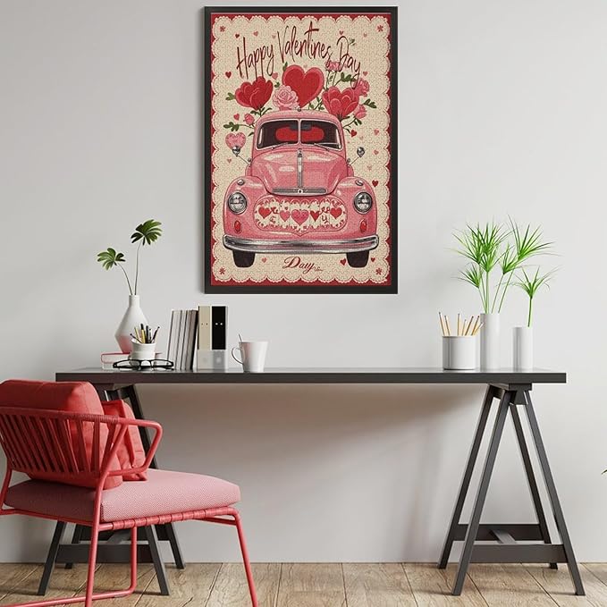 Jigsaw Puzzles for Adults 1000 Piece - Happy Valentine's Day Wooden Puzzle，Family Puzzles，Educational Games，Challenge Puzzles Puzzle Games，Stress Relief Games