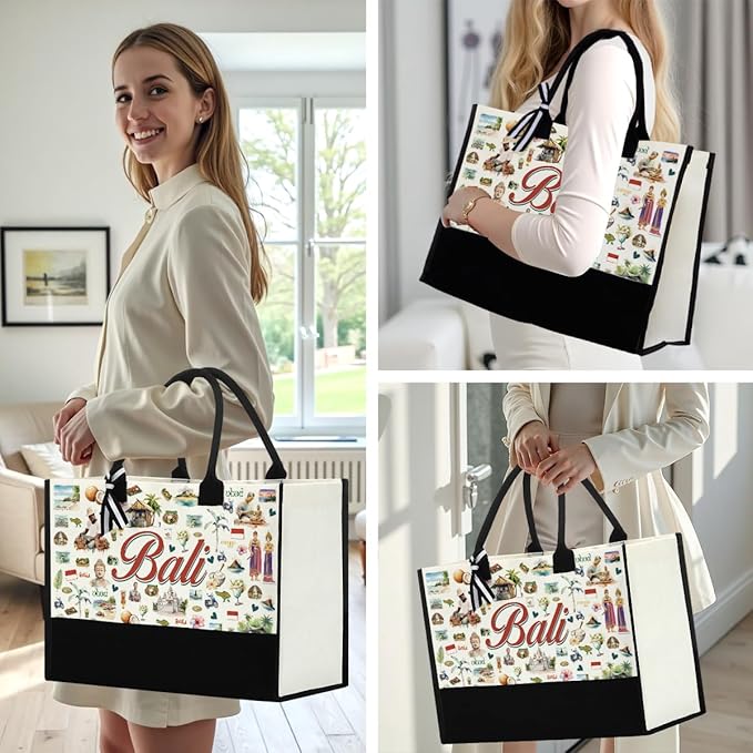 Tokyo Capetown Dubai Rome Amsterdam Vancouver Sydney London Bali Philadelphia Gifts for Women Canvas Tote Bag