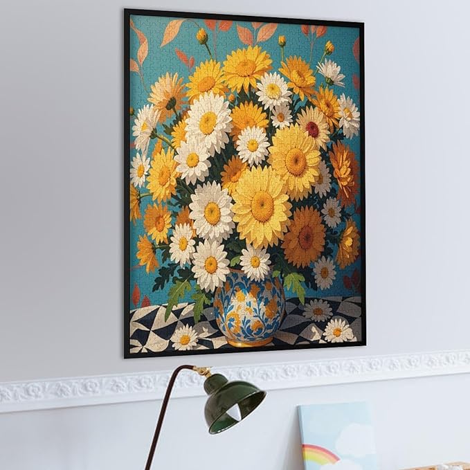 Jigsaw Puzzles for Adults 1000 Piece - Chrysanthemum Themed Wooden Puzzles Challenge Puzzles，Educational Games，Family Puzzles，Unique Gifts for Wall Art ，Funny Puzzles