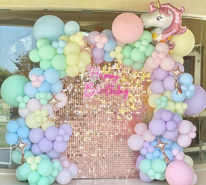 Bezente Pastel Balloons 18 Inch - 30 Pack Large Thick Macaron Balloons Big Round Multicolor Latex Balloons for Birthday Bridal Shower Wedding Rainbow Party Decorations