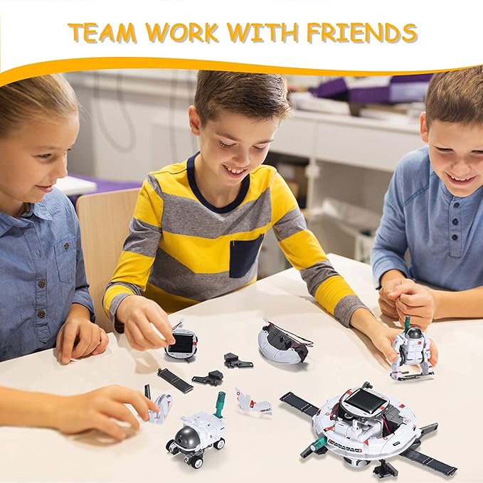 AESGOGO STEM Projects for Kids Ages 8-12, Solar Robot Toys 6-in-1 Science Kits DIY Educational Building Space Toy, Christmas Birthday Gifts for 7 8 9 10 11 12 13 Year Old Boys Girls Teens.