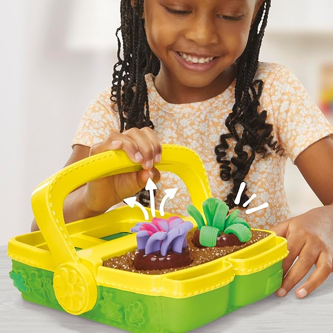 Play-Doh Blooming Flower Garden Toy Playset, Nature Pretend Play, Kids Arts & Crafts, Christmas Stocking Stuffer Gifts, Ages 3+