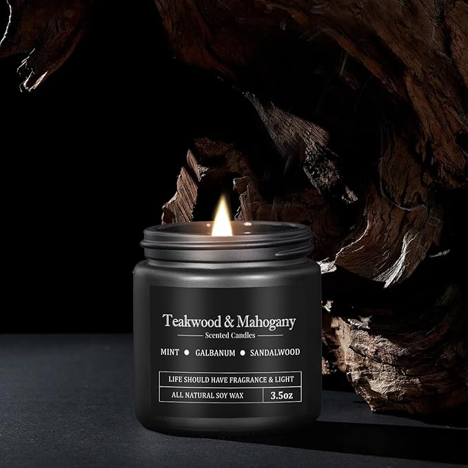 10 Pack Scented Candles for Men, Masculine Candle Gift Set with Woody & Fresh Scents, Soy Wax Aromatherapy Candles for Home, Gifts for Him, Boyfriend, Christmas