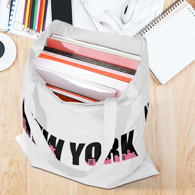 Jeilink New York Souvenirs and Gifts Beach Weekender Tote Travel Reusable Grocery Bags Girls Trip