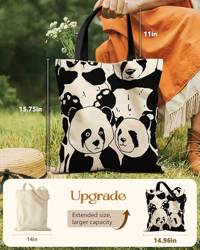 Miss Adola Aesthetic Tote Bag for Girls - with Magnetic Buckle and Zipper Inner Pocket for Women Lady Canvas Cotton Tote Bag