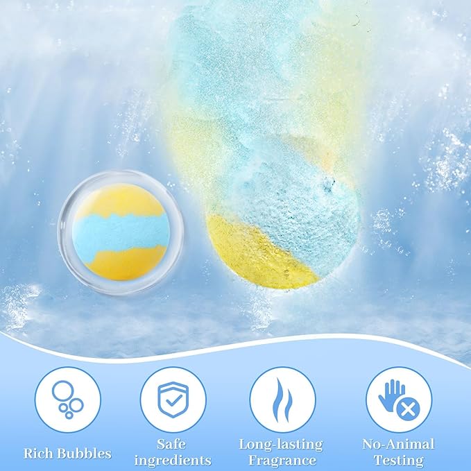 TranquilBliss Bath Bombs Set 50 PCS with 10 Rich Scents, Bath Bombs for Women, Natural Bubble Bombs with Shea Butter & Safe Oil, Ideal for Valentines, Birthday, Mother's Day Present (Brown)