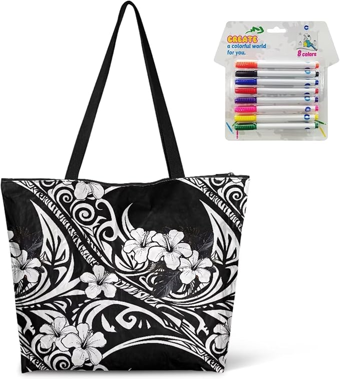 Cartoon Animal Printed DIY Coloring Tote Bag Waterproof Paper Handbags for Women Large Travel Shoulder Bags Purses