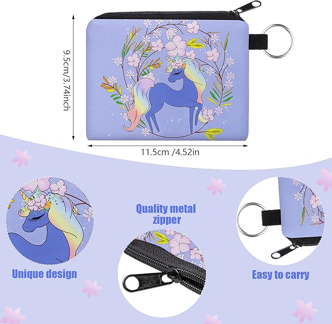 10 Pieces Small Coin Purse Boho Change Purse Pouch Mini Wallet Coin Bag with Zipper Exquisite Present for Women Girls on Valentine's Day