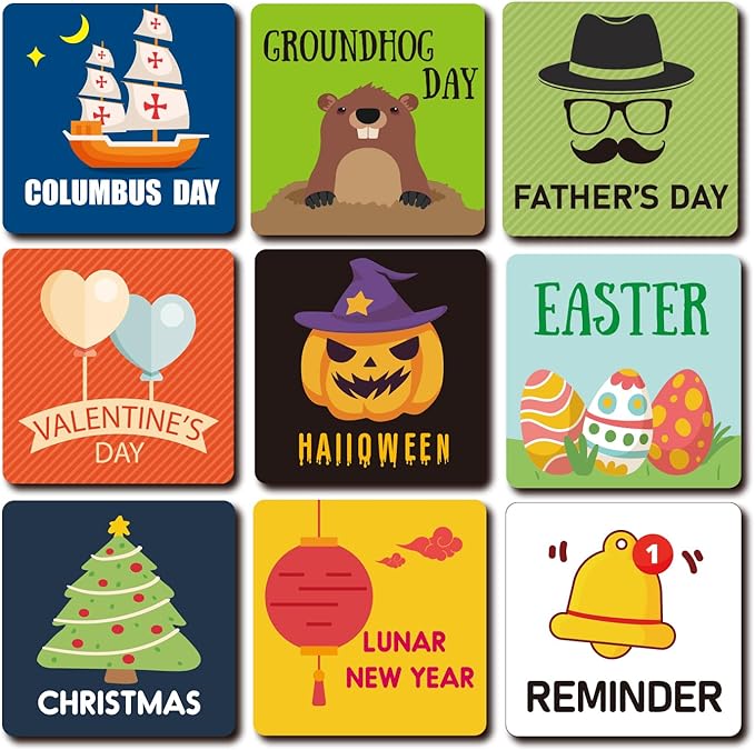 42Pcs Holiday Magnets for Magnetic Calendar, Holiday Refrigerator Magnets for Calendar Whiteboard, Dry Erase Boards, Calendar Magnets Accessories for Home Classroom Office