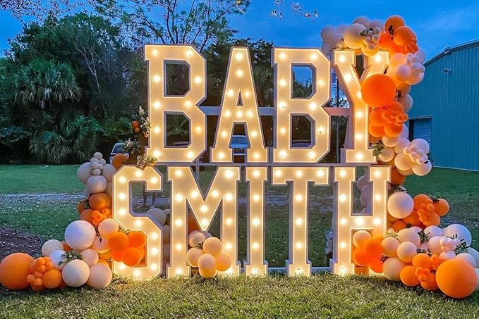 Bezente Large Thick Orange Balloons - 30 Pack Big Round Latex Balloons for Birthday, Bridal Shower, Wedding, Halloween Party Decorations
