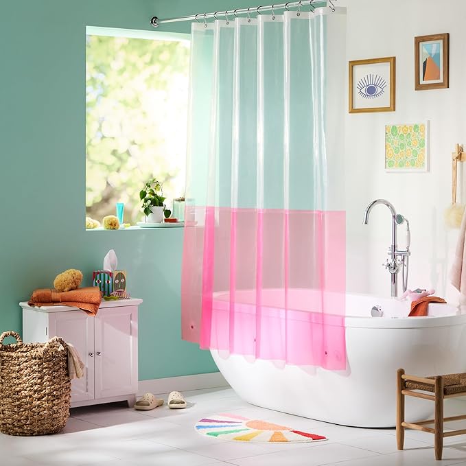 TOWN & COUNTRY PLAY Hello Sunshine Rainbow Sun Half Circle Shaped Bath Mat, Absorbent Tufted Floor Mat, Non-Slip Backing, Machine Washable, Multicolor, 32.7"x16.5"
