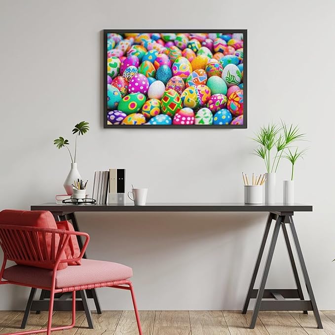 Wooden Puzzle - Easter Eggs Jigsaw Puzzles，Wooden Puzzles for Adults 1000 Pieces Challenge Puzzles，Educational Games，Family Puzzles，Unique Gifts for Wall Art,Funnny Puzzles