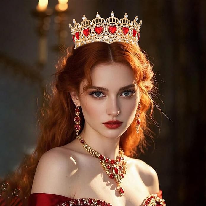 Queen Crown Rhinestone Wedding Crowns and Tiaras for Women Costume Party Hair Accessories Princess Birthday Crown Crystal Bridal Crowns