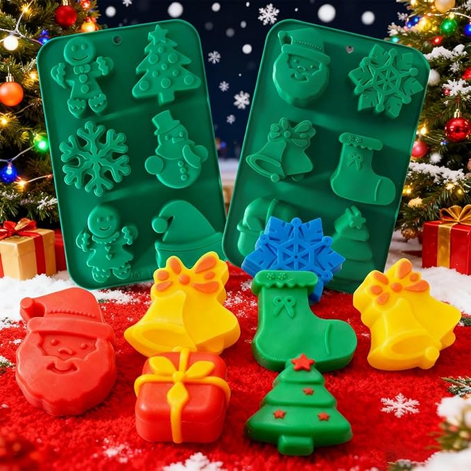 MuseLuxe Soap Making Kit for Adults & Kids - Christmas Soap Making Supplies with Melt and Pour - Base, Silicone Molds, Colorant,Fragrances,Gifts Packaging,DIY Holiday Craft Set for Beginners