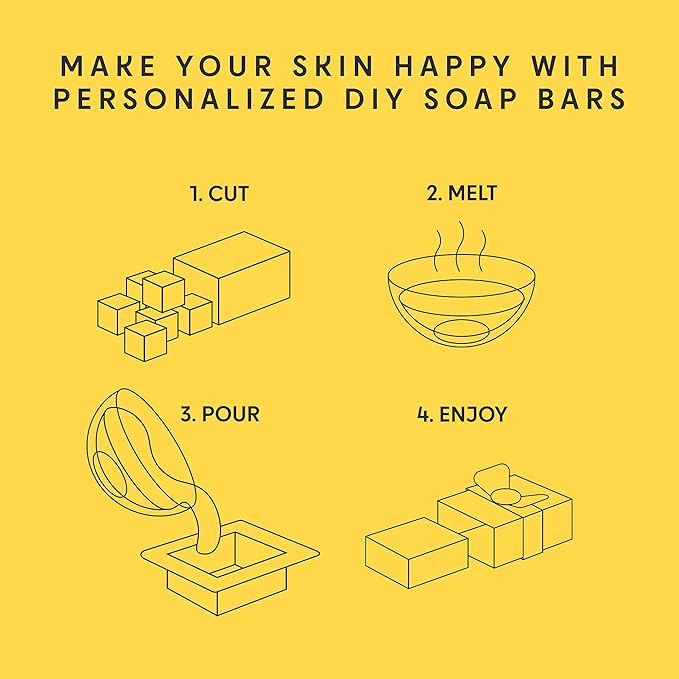 Shea Butter Soap Base - 10Lb Melt and Pour Soap Making Supplies with Organic Shea Butter - No Palm Oil, Vegan, Antioxidant-Rich and Gentle on the Skin - Crafting Recipe Book Included