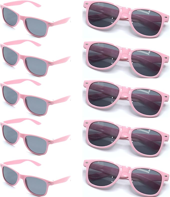 80pc Personalized Wedding Sunglasses Bulk for Guests Party Favors,Custom Personalized Logo Sunglasses Womens Men,Wedding Bridesmaid Sunglasses Gifts,Bachelor Party Favors Set （Pink）