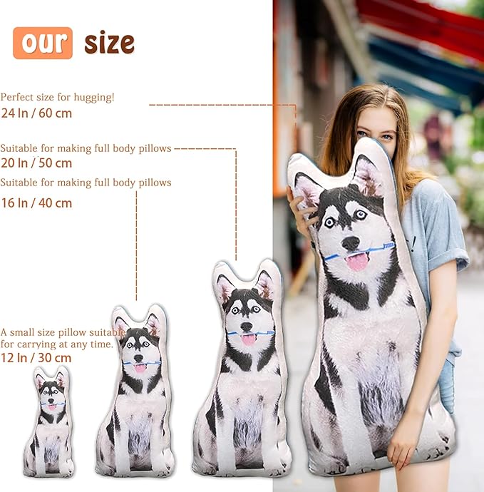 Personalized Dog Photo Pillow, Custom Shaped, 20 Inches, Multicolor, Velvet, Unisex, Sofa Decor
