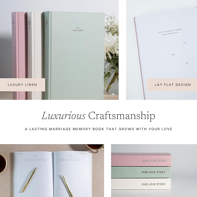 Anniversary Journal: Memory-Focused Valentine’s Day Gift for Couples to Capture the Evolution of Your Love Story, Wedding Memory Book, Couples Journal, & Anniversary Scrapbook - Wedding Registry Gift & Paper