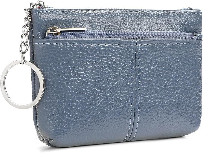 SENDEFN Leather Coin Purse for Women Small KeyChain Change Pouch Credit Card Holder