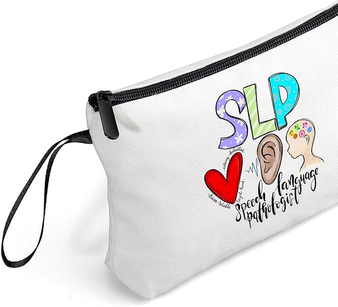 Speech Language Therapist Slp Pathologist Appreciation Thank You Gifts for Women Friend Her Makeup Bag Christmas