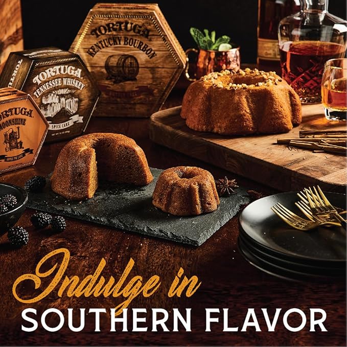 TORTUGA Kentucky Bourbon Butter Cake - 16oz Cake - 2 Pack - The Perfect Premium Gourmet Gift for Stocking Stuffers, Gift Baskets, and Christmas Gifts - Great Cakes for Delivery