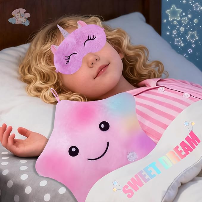 Decorative Throw Pillows for Bed Home Decor Living Room Sofa Chair Car Christmas Holiday Birthday Gifts, Cute Soft Hugging Plush Star Throw Pillow Cushion, Couch Pillows with Inserts Set Pink