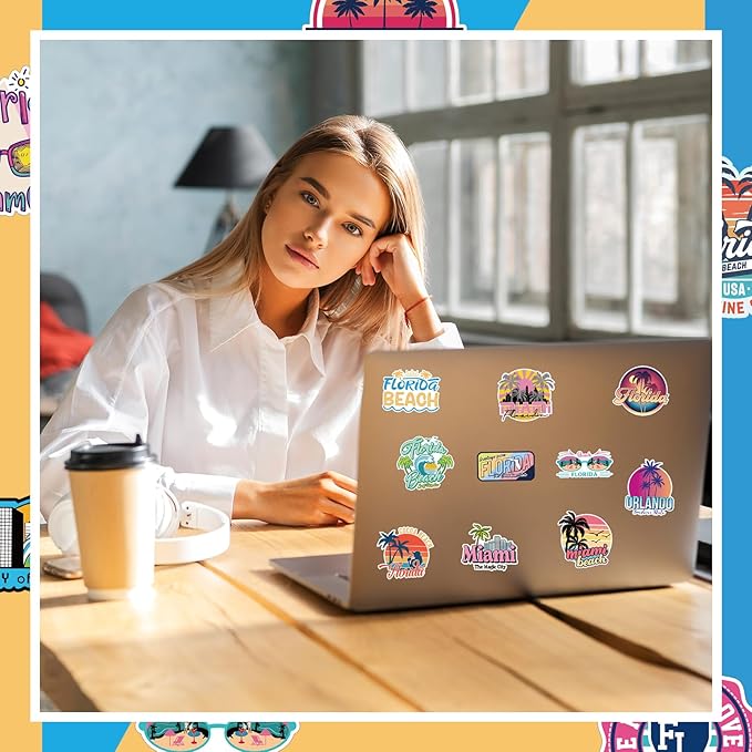 Konohan 30 Pcs Florida Souvenirs Gifts Florida Magnet for Refrigerator City Magnetic Refrigerator Stickers for Party Home Decoration