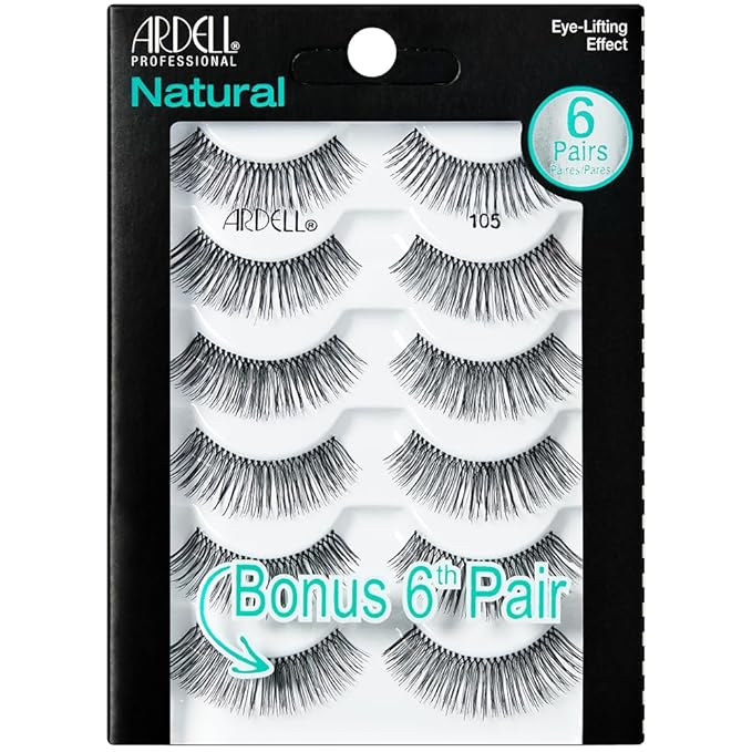 Natural 105 Black - 6 Pairs pack