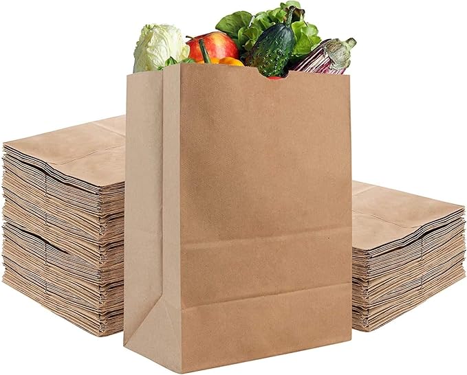 Heavy Duty 57 Lb Large Brown Paper Bag – 50 Count, Eco-Friendly Shopping Bags, Great for Grocery, Retail, and More – Strong, Durable, and Reusable