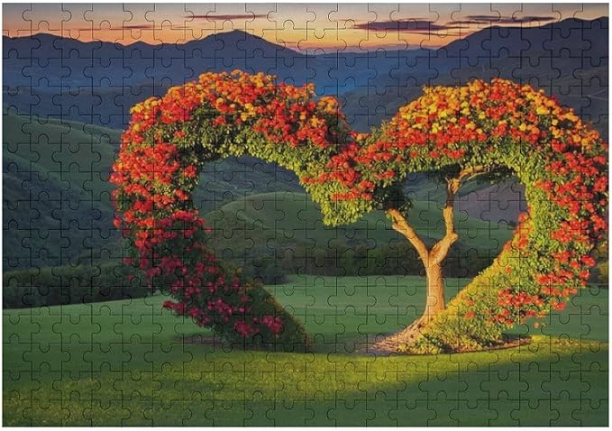 Wooden Puzzle - Tree of Love Wooden Puzzles for Adults 300 Pieces Challenge Puzzles，Educational Games，Family Puzzles，Unique Gifts for Wall Art ，Funny Puzzles