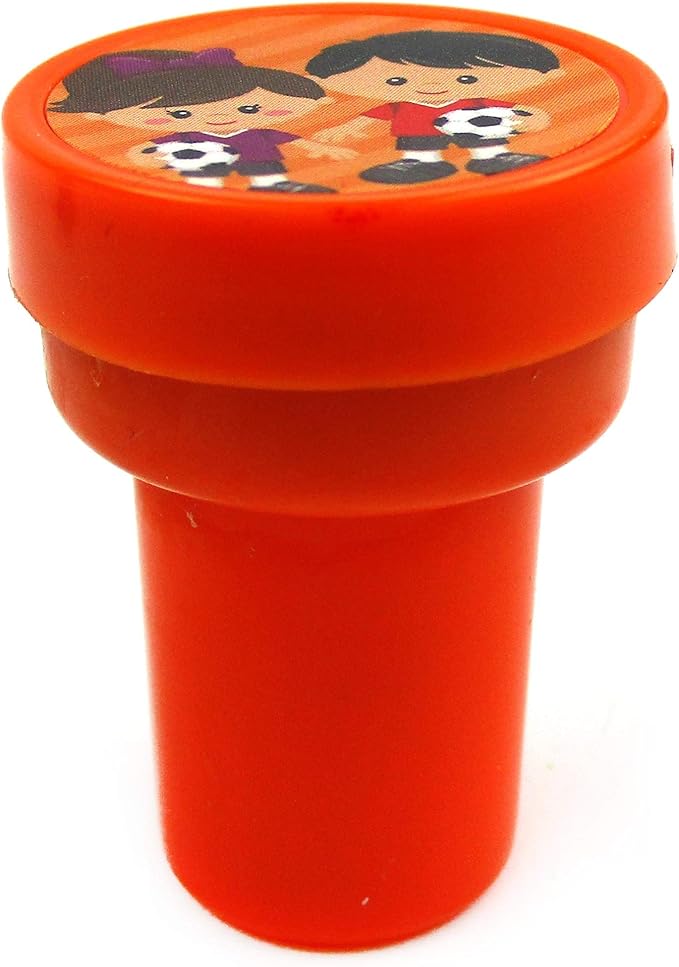 TINYMILLS 24 Pcs Soccer Stampers for Kids Party Favor Goodie Bag Stuffers Pinata Fillers Soccer Futbol Gifts Carnival Prizes Team Party Favor Rewards