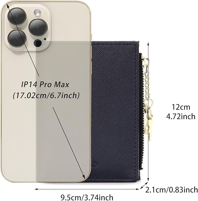 GEEAD Small Wallets for Women Bifold Slim Coin Purse Zipper ID Card Holder
