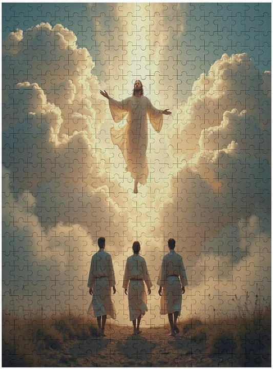 Christian Faith, Jesus Wooden Puzzle 500 Pieces Jigsaw Puzzles for Adults Puzzle Educational Toys Challenging Fun Games Gifts for Elders Kids Family and Friends