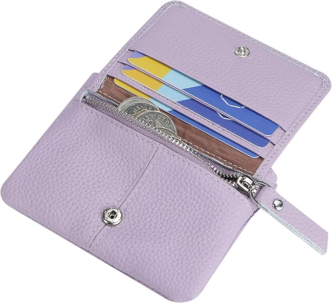 Royal Bagger Genuine Leather Women's Coin Purse - RFID Blocking Small Wallet, Casual Zipper Change Pouch for Daily Use 3200 (Black)