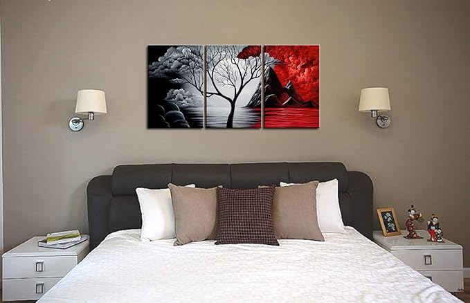 Wieco Art Canvas Wall Art Abstract Pictures for Wall Decor Canvas Prints of Abstract Paintings for Living Room Decor 3 Panels Artwork Sets for Home Decor Office Decorations