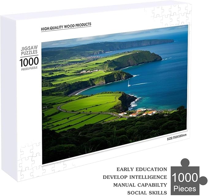 Miguel Island Azores Portugal - 1000 Piece Jigsaw Puzzles for Adults，Stress Relieving Game Props Positive Thinking Puzzles Party Entertainment Puzzles for Adults and Teens Toy