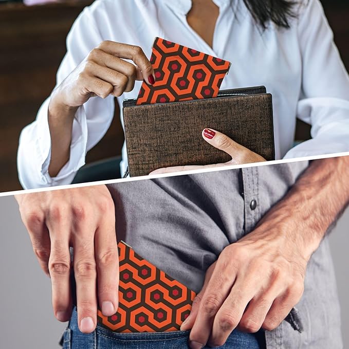 Coin Purse Overlook Hotel Carpet Leather Squeeze Coin Purse Mini Pouch Change Wallet Bag Gifts for Women Kids Girls Key Holder