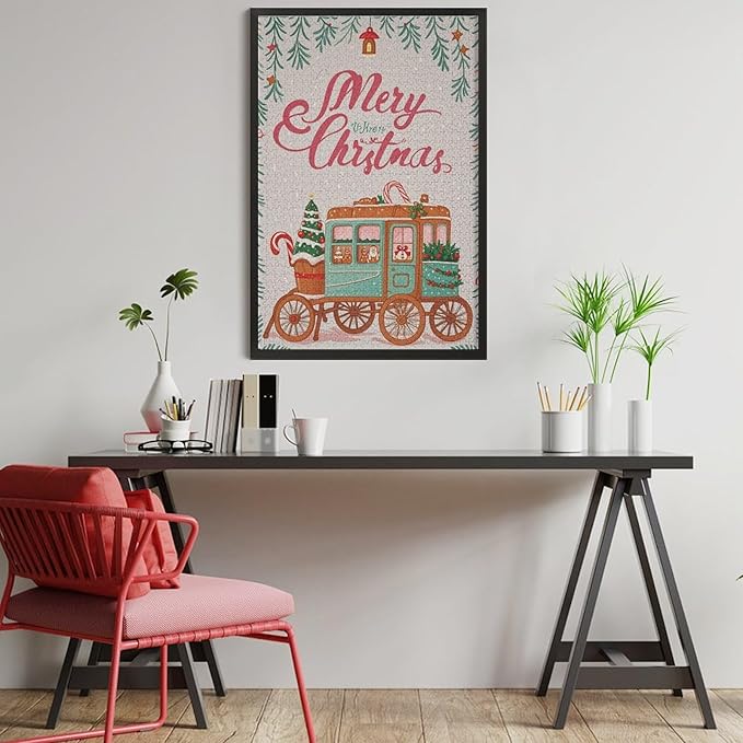 Wooden Puzzle - Christmas Gingerbread Express Train Jigsaw Puzzles，Wooden Puzzles for Adults 1000 Pieces Unique Gifts for Wall Art，Challenge Puzzles，Educational Games，Family Puzzles