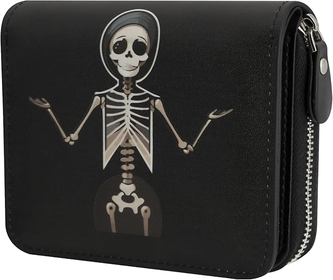 Genuine Small Wallet for Women, Slim RFID Blocking Credit Card Holder with ID Window, Compact Purses for Women with 24 Card Slots
