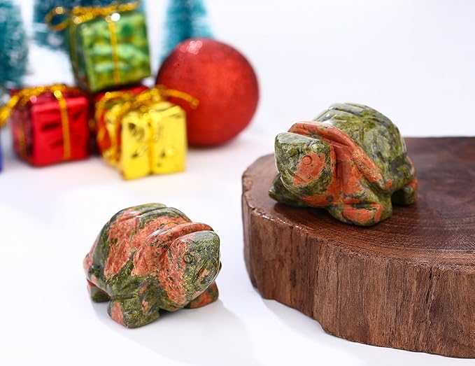 DUQGUHO 2" Travel Turtle Gift Decor Crystals Figurines Unakite Crystal Best Turtles Travels Gifts for Women Traveling Travelers Cute Decorations