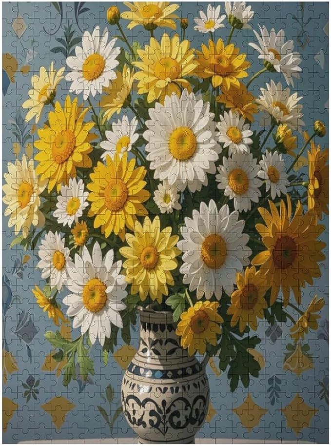 Jigsaw Puzzles for Adults 500 Piece - Chrysanthemum Themed Wooden Puzzles，Unique Gifts for Wall Art ，Funny Puzzles，Stress Relief Games，Puzzle Games Challenge Puzzles