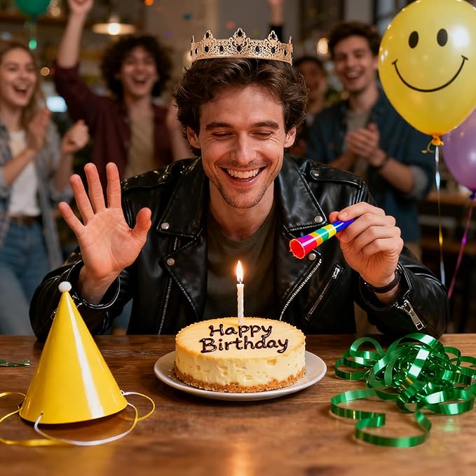 King Crown and Birthday Sash Birthday Decorations for Men Boy Royal Medieval Headband for Cosplay Prom Halloween Costume