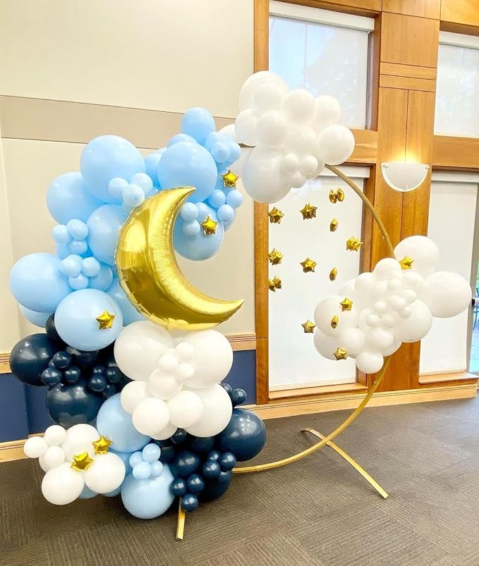 Bezente Pastel Blue Latex Party Balloons - 30 Pack 18 inch Round Helium Light Blue Bridal Blue Balloons for Boys Girls Birthday Bridal Shower Gender Reveal Wedding Anniversary Party Decorations