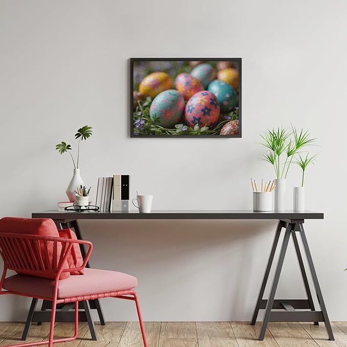 Wooden Puzzle - Easter Eggs Jigsaw Puzzles，Wooden Puzzles for Adults 300 Pieces Challenge Puzzles，Educational Games，Family Puzzles，Unique Gifts for Wall Art,Funnny Puzzles