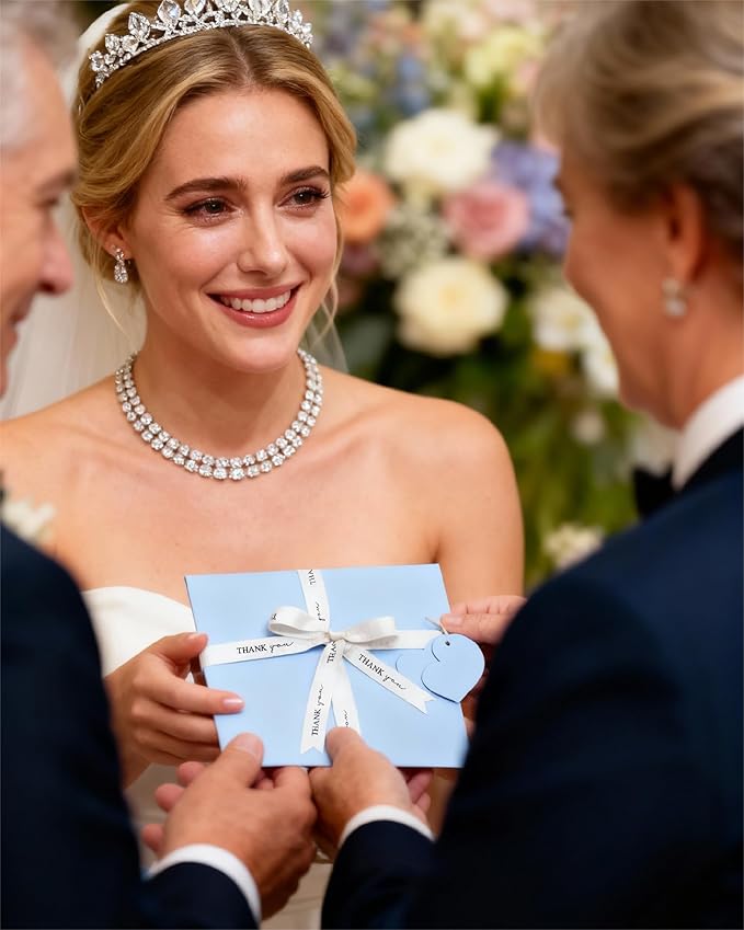 Bride Squad Wedding Handkerchief | Gifts for Mother Of The Bride & Mother Of The Groom | Something Blue for the Wedding Day