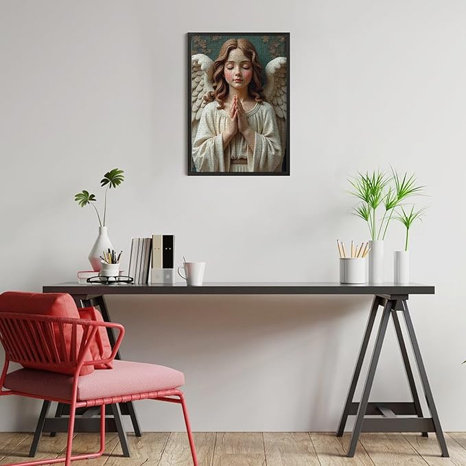 Wooden Puzzle - Classic Angel Praying Jigsaw Puzzles，Wooden Puzzles for Adults 300 Pieces Challenge Puzzles，Educational Games，Family Puzzles，Unique Gifts for Wall Art,Funnny Puzzles