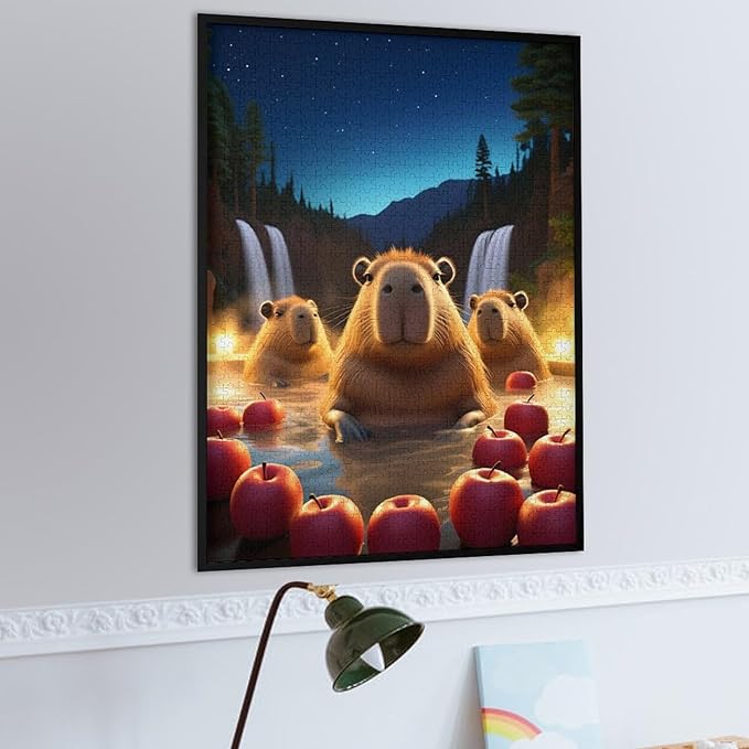Jigsaw Puzzles for Adults 1000 Piece - Cute Capybara Wooden Puzzles, Puzzle Games, Stress Relief Games, Funny Puzzles，Unique Gifts for Wall Art，Family Puzzles
